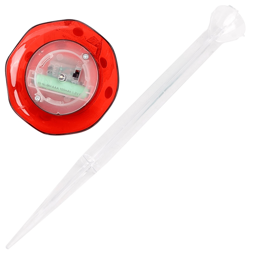 Aigostar - LED apšvietimas, įkraunamas saulės energija LED/0,006W/1,2V 100 mAh 2700K IP44 raudona