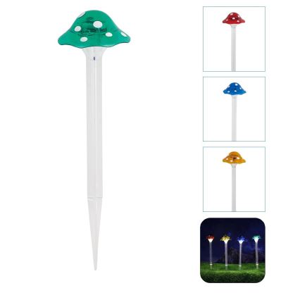 Aigostar - LED apšvietimas, įkraunamas saulės energija LED/0,006W/1,2V 100 mAh 2700K IP44 žalia
