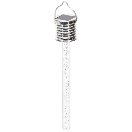 Aigostar - LED apšvietimas, įkraunamas saulės energija LED/0,006W/1,2V chromas 2700K IP44 40 mAh