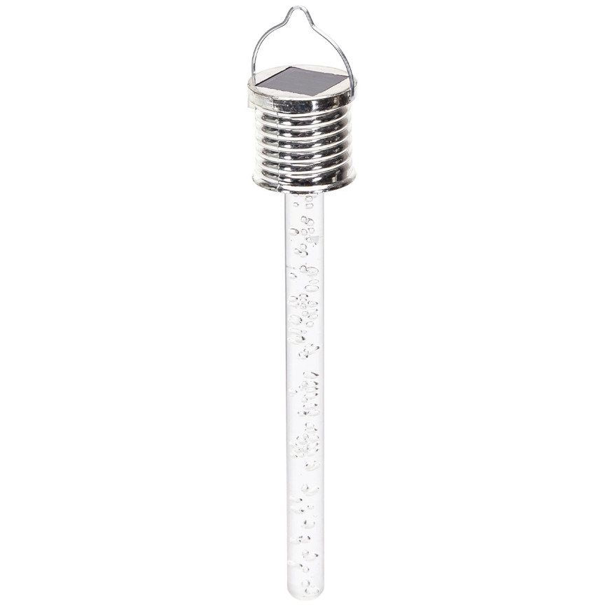 Aigostar - LED apšvietimas, įkraunamas saulės energija LED/0,006W/1,2V chromas 2700K IP44 40 mAh