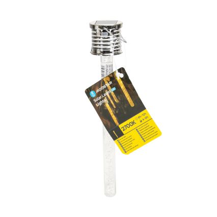 Aigostar - LED apšvietimas, įkraunamas saulės energija LED/0,006W/1,2V chromas 2700K IP44 40 mAh