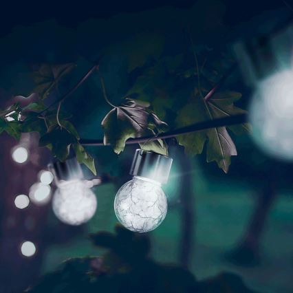 Aigostar - LED apšvietimas, įkraunamas saulės energija LED/0,006W/1,2V matinis chromas 6500K IP44