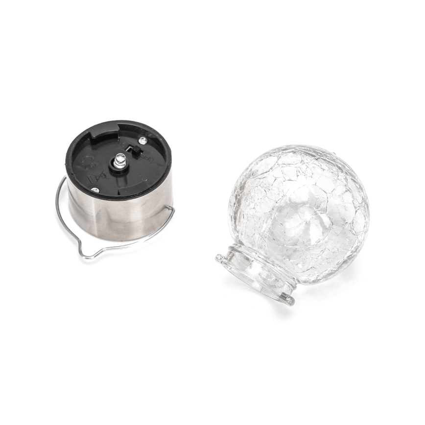 Aigostar - LED apšvietimas, įkraunamas saulės energija LED/0,006W/1,2V matinis chromas 6500K IP44