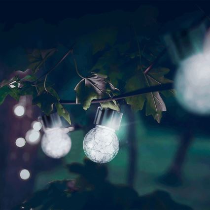Aigostar - LED apšvietimas, įkraunamas saulės energija LED/0,006W/1,2V diametras 6 cm 100 mAh 6500K IP44