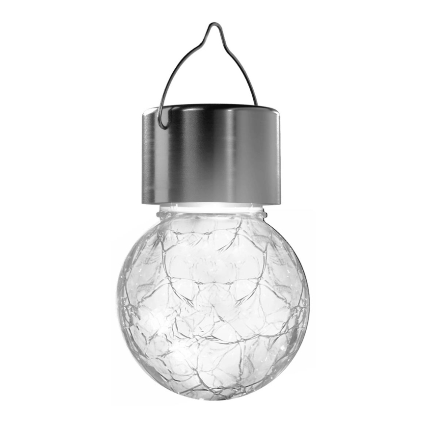 Aigostar - LED apšvietimas, įkraunamas saulės energija LED/0,006W/1,2V matinis chromas 6500K IP44