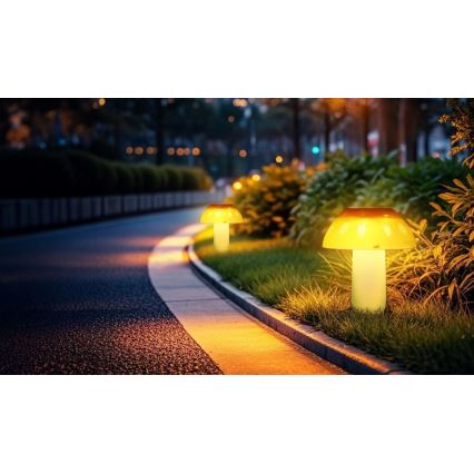 Aigostar - LED apšvietimas, įkraunamas saulės energija LED/0,024W/1,2V 200 mAh 2700K IP44 baravykas