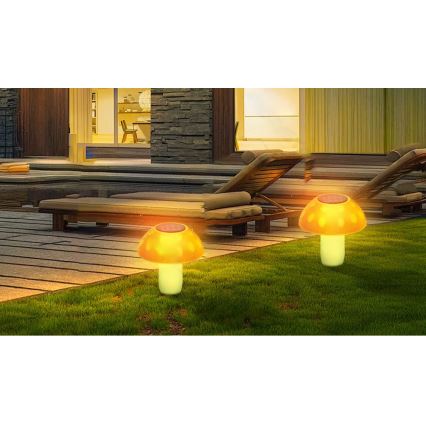 Aigostar - LED apšvietimas, įkraunamas saulės energija LED/0,024W/1,2V 200 mAh 2700K IP44 baravykas
