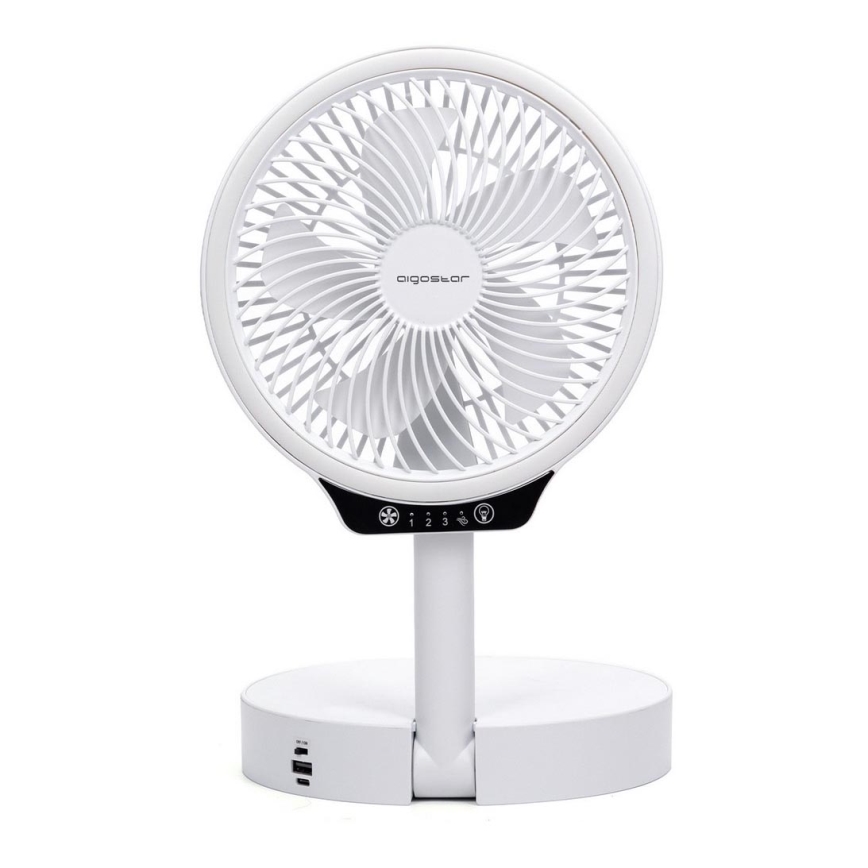 Aigostar - LED Belaidis sulankstomas ventiliatorius su USB prievadu 6,5W/5V
