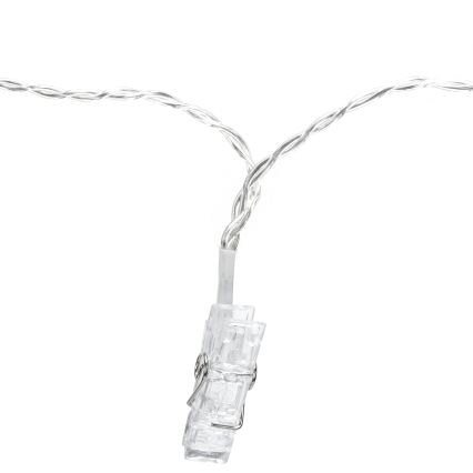 Aigostar - LED dekoratyvinė girlianda 10xLED/5W/USB 5 m šilta balta