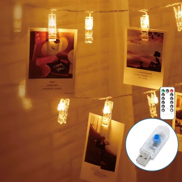 Aigostar - LED dekoratyvinė girlianda 40xLED/5W/USB 9 m šiltai balta