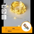 Aigostar - LED dekoratyvinė girlianda su butelio kamščiu 40xLED/3xLR44 4m šilta balta