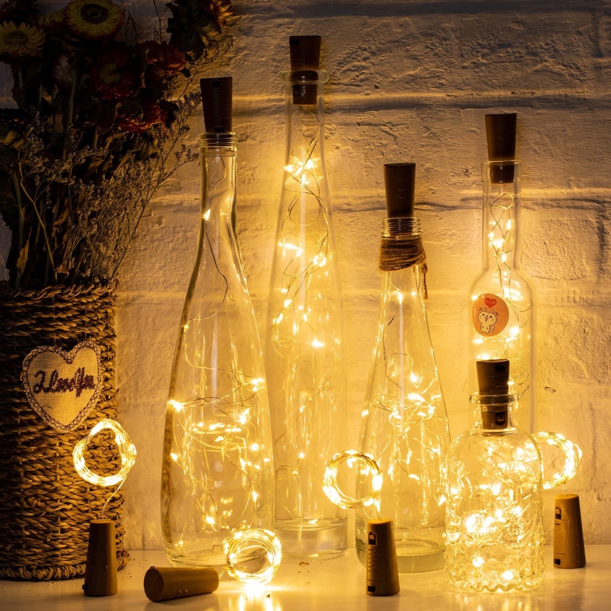 Aigostar - LED dekoratyvinė girlianda su butelio kamščiu 40xLED/3xLR44 4m šilta balta
