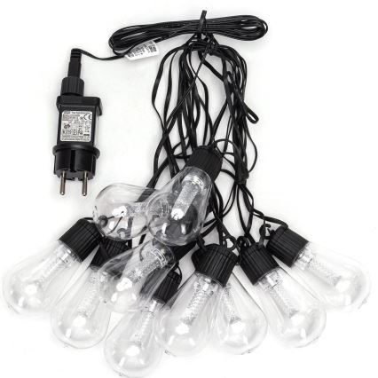 Aigostar - LED Dekoratyvinė lauko girlianda 10xLED/8m IP44 šalta balta