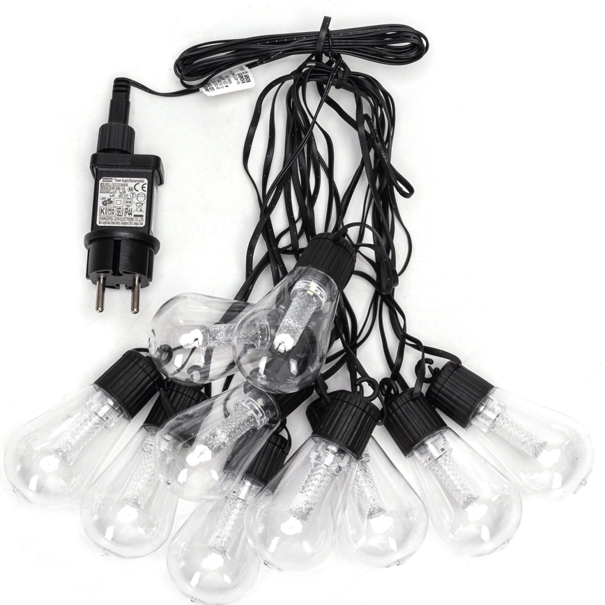 Aigostar - LED Dekoratyvinė lauko girlianda 10xLED/8m IP44 šalta balta