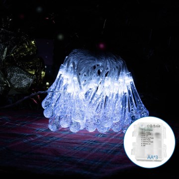Aigostar - LED Dekoratyvinė lauko girlianda 50xLED/8 funkcijos 5,3m IP44 šalta balta
