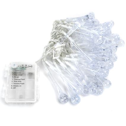 Aigostar - LED Dekoratyvinė lauko girlianda 50xLED/8 funkcijos 5,3m IP44 šalta balta