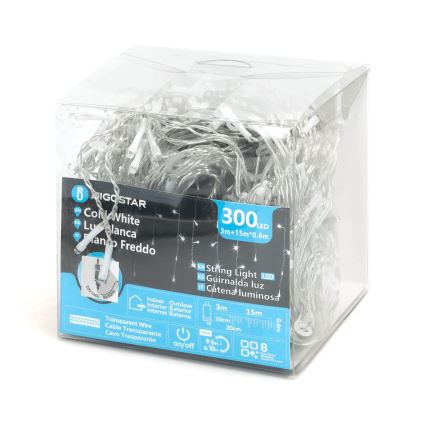 Aigostar - LED Dekoratyvinė lauko girlianda 75xLED/6W/230V 15x0,6m IP44 šalta balta
