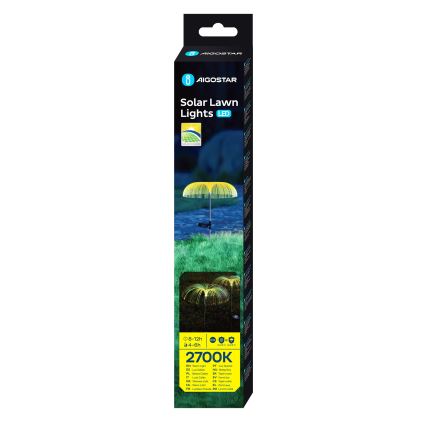 Aigostar - LED dekoratyvinis šviestuvas, įkraunamas saulės energija LED/0,03W/1,2V 70cm 300 mAh 2700K IP44