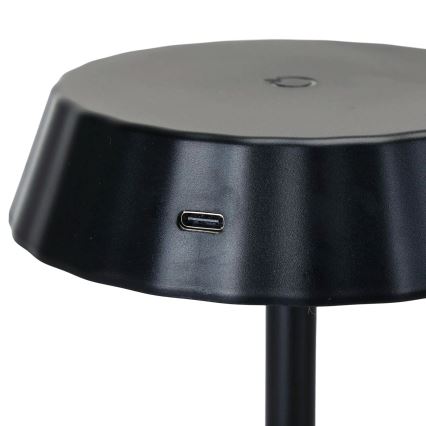 Aigostar - reguliuojama LED stalinė lempa AMBIENT LED/2,4W/5V 3000-6500K juoda 2000 mAh