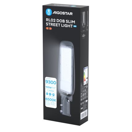 Aigostar - LED gatvės šviestuvas SLIM LED/100W/230V 6500K IP65