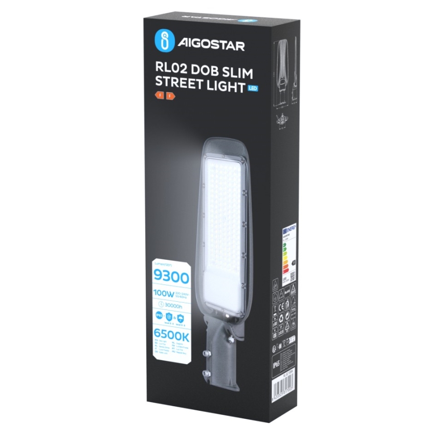 Aigostar - LED gatvės šviestuvas SLIM LED/100W/230V 6500K IP65