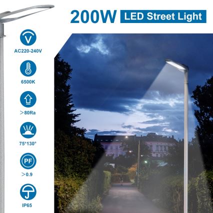 Aigostar - LED gatvės šviestuvas SLIM LED/200W/230V 6500K IP65