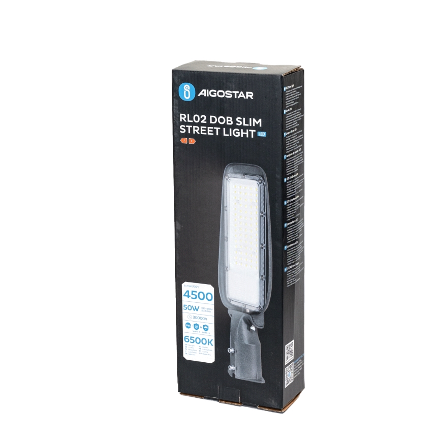 Aigostar - LED gatvės šviestuvas SLIM LED/50W/230V 6500K IP65