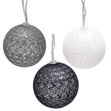 Aigostar - LED girlianda, 10 x LED, maitinama 3 x AA, 2 m, šiltai balta