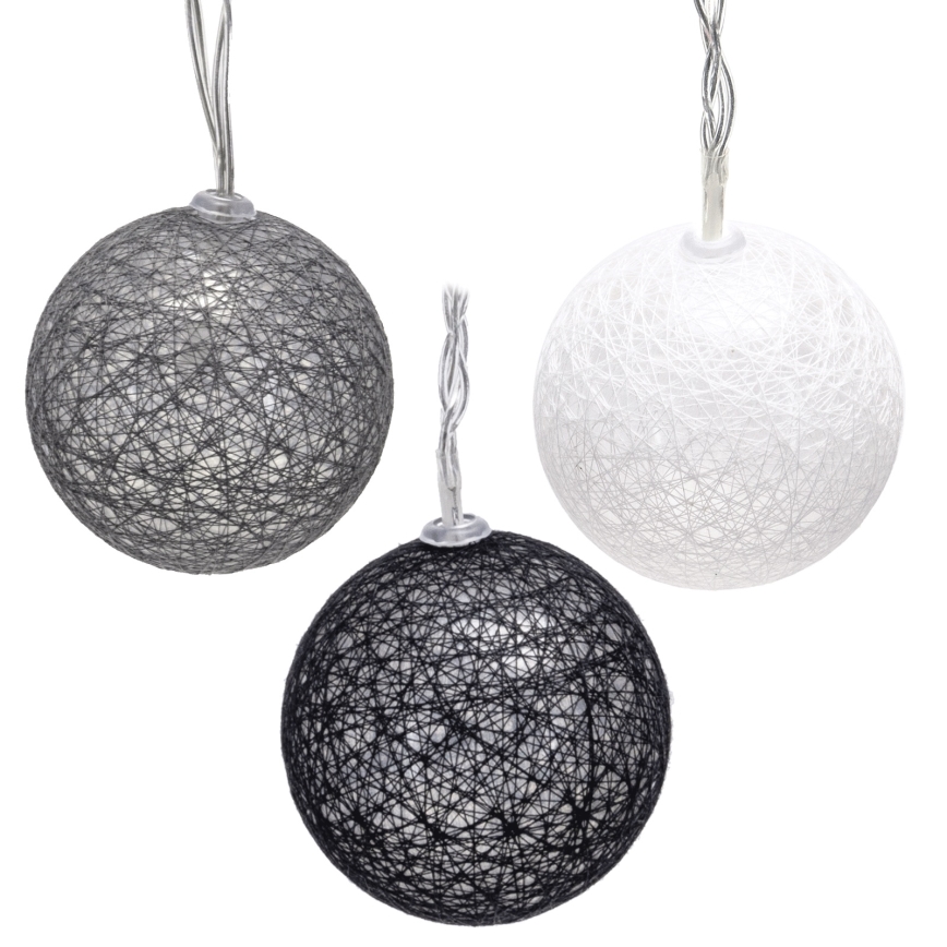 Aigostar - LED girlianda, 10 x LED, maitinama 3 x AA, 2 m, šiltai balta