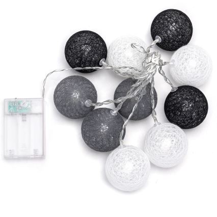 Aigostar - LED girlianda, 10 x LED, maitinama 3 x AA, 2 m, šiltai balta