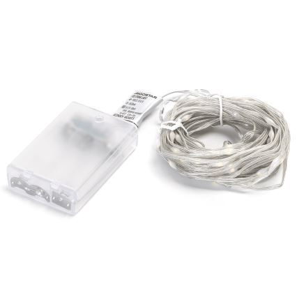 Aigostar - LED girlianda 100xLED/3xAA 10,3m šiltai balta