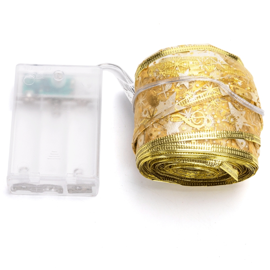 Aigostar - LED girlianda 100xLED/3xAA 10 m šiltai balta auksinė