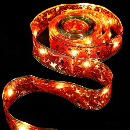 Aigostar - LED girlianda 100xLED/3xAA 10 m šiltai balta / raudona