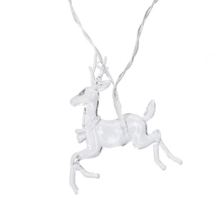 Aigostar - LED girlianda 10xLED/3xAA 1,5m šilta balta elniukai