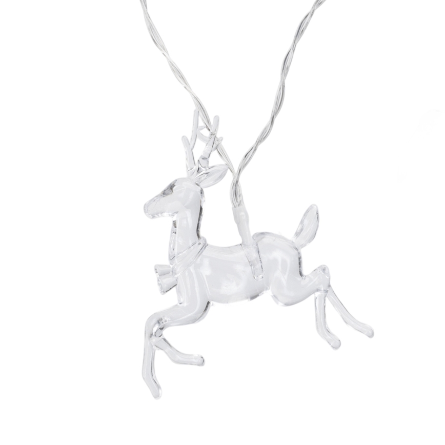 Aigostar - LED girlianda 10xLED/3xAA 1,5m šilta balta elniukai