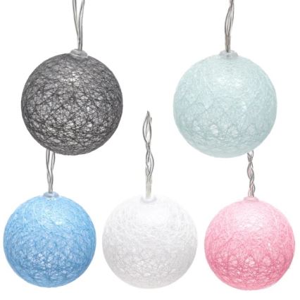 Aigostar - LED girlianda 10xLED/3xAA 2m šilta balta