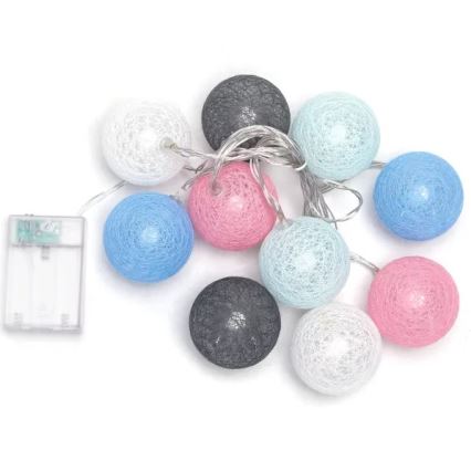 Aigostar - LED girlianda 10xLED/3xAA 2m šilta balta