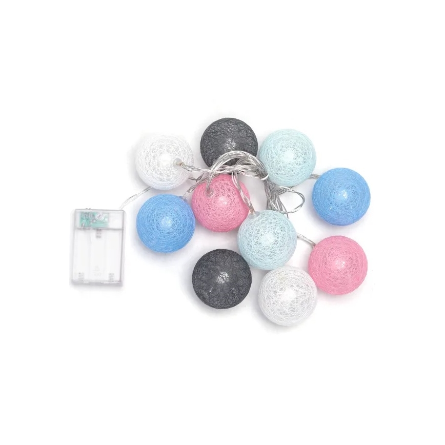 Aigostar - LED girlianda 10xLED/3xAA 2m šilta balta