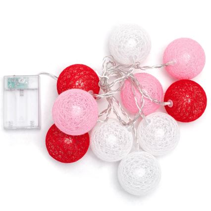 Aigostar - LED girlianda 10xLED/3xAA 2m šiltai balta