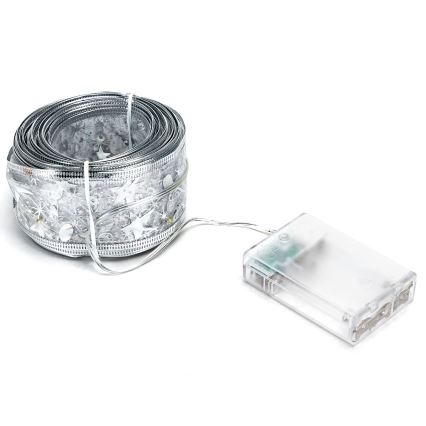 Aigostar - LED girlianda 20xLED/3xAA 2 m šiltai balta sidabrinė