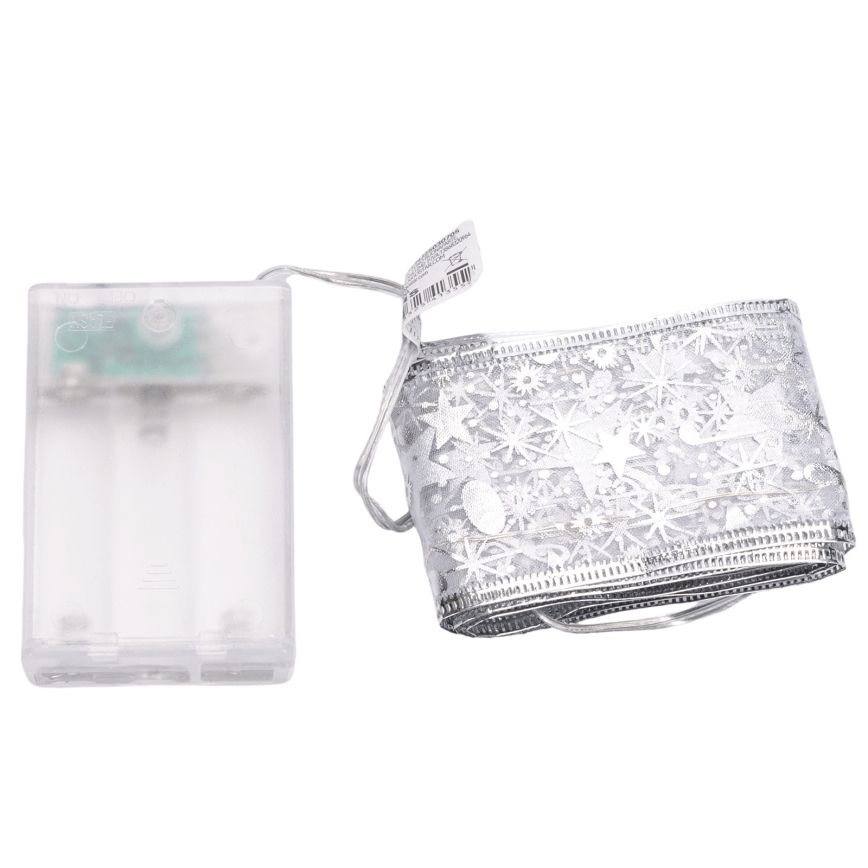 Aigostar - LED girlianda 20xLED/3xAA 2 m šiltai balta sidabrinė