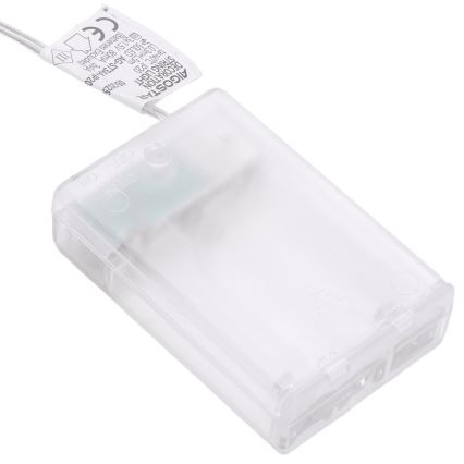 Aigostar - LED girlianda 20xLED/3xAA 2 m šiltai balta sidabrinė