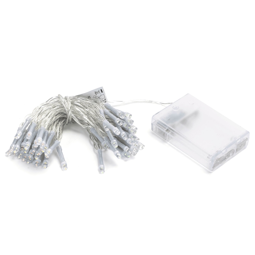 Aigostar - LED girlianda 50xLED/3xAA 5,3 m įvairiaspalvė