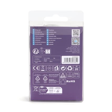 Aigostar - LED girlianda 50xLED/3xAA 5,3 m šaltai balta