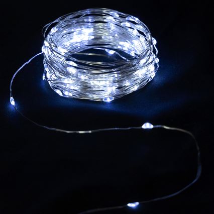Aigostar - LED lauko girlianda 50xLED/3xAA 5,3 m šaltai balta