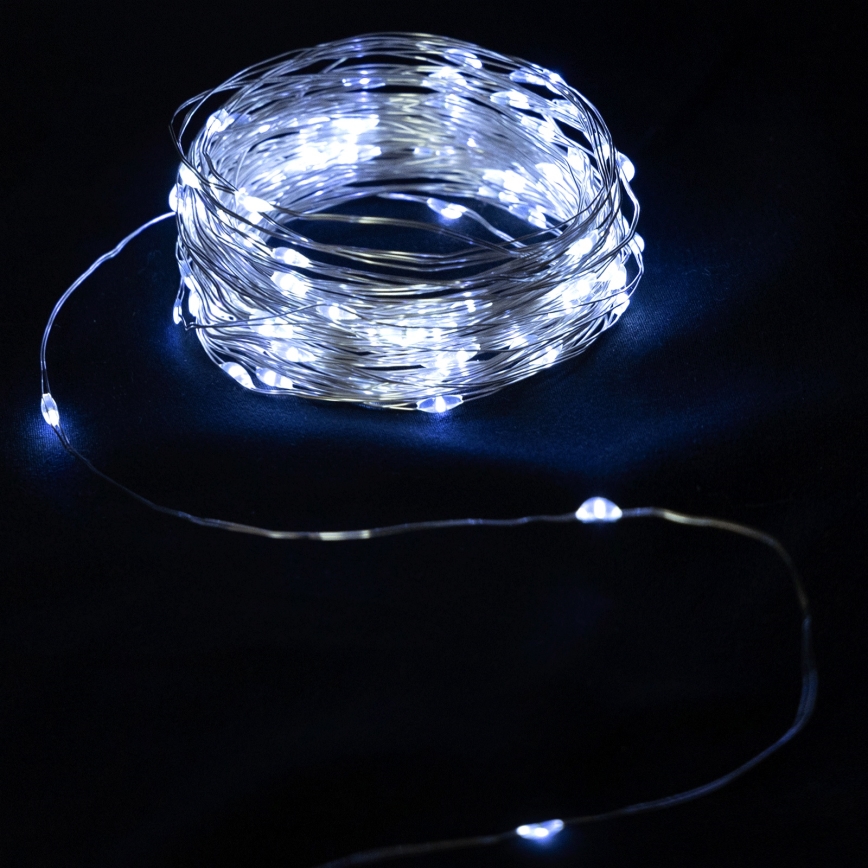 Aigostar - LED lauko girlianda 50xLED/3xAA 5,3 m šaltai balta