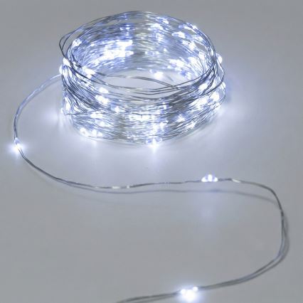 Aigostar - LED lauko girlianda 50xLED/3xAA 5,3 m šaltai balta