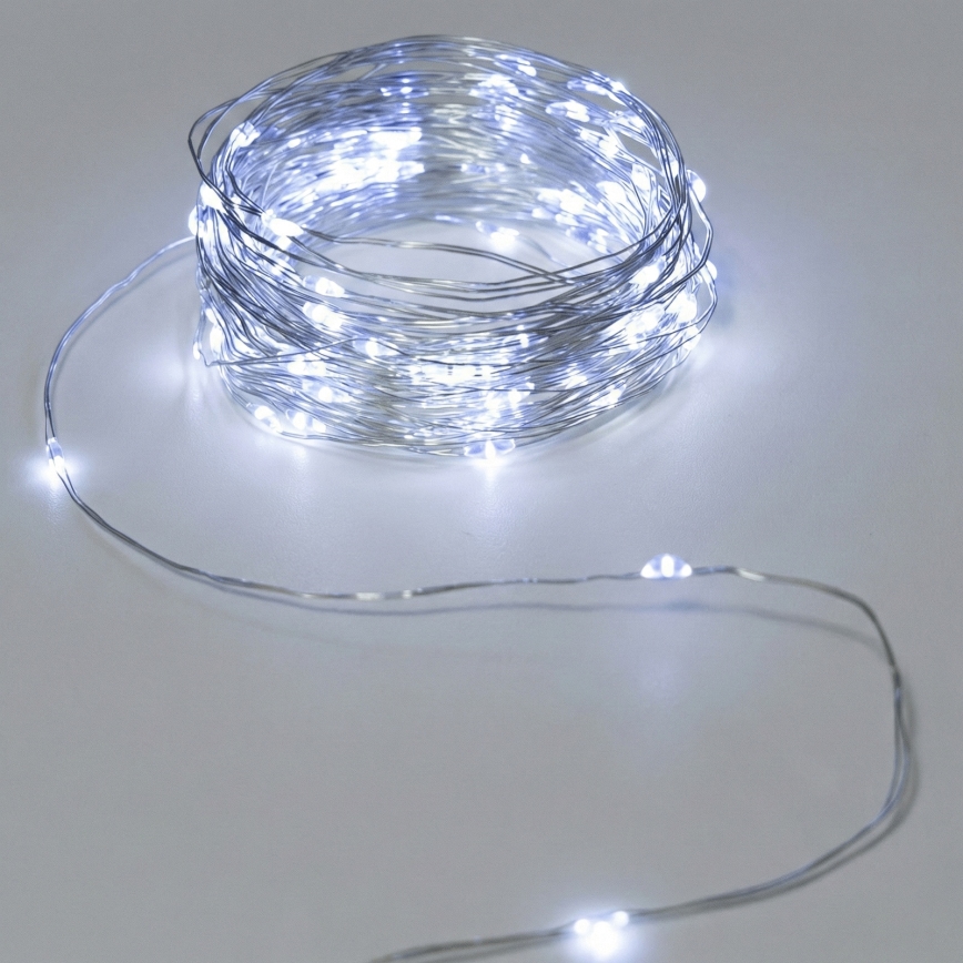 Aigostar - LED lauko girlianda 50xLED/3xAA 5,3 m šaltai balta