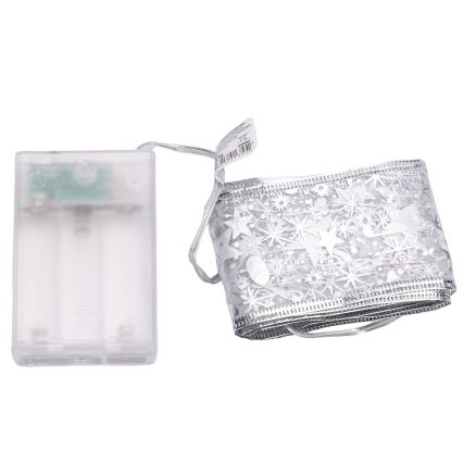 Aigostar - LED girlianda 50xLED/3xAA 5 m šilta balta sidabro spalvos