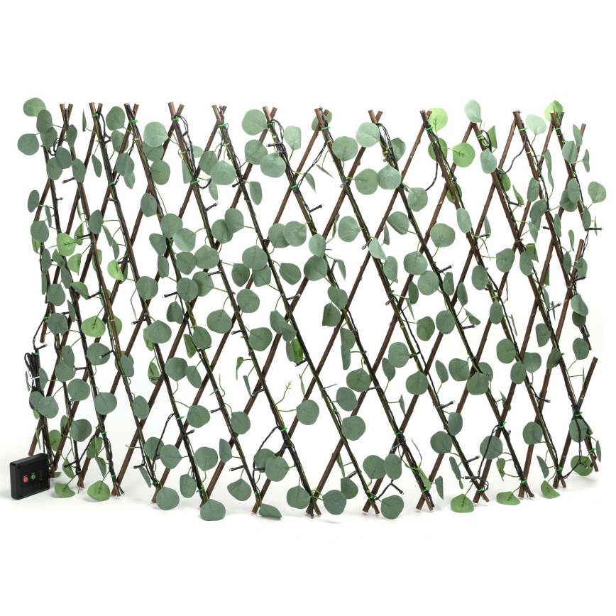 Aigostar - LED grandinė, įkraunama saulės šviesa 102xLED/2x0,7m IP65 300 mAh šilta balta eukaliptas